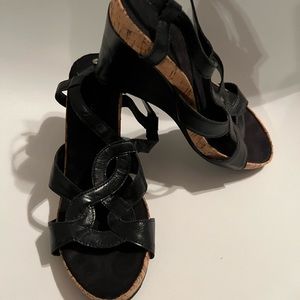 Strap wedge sandals